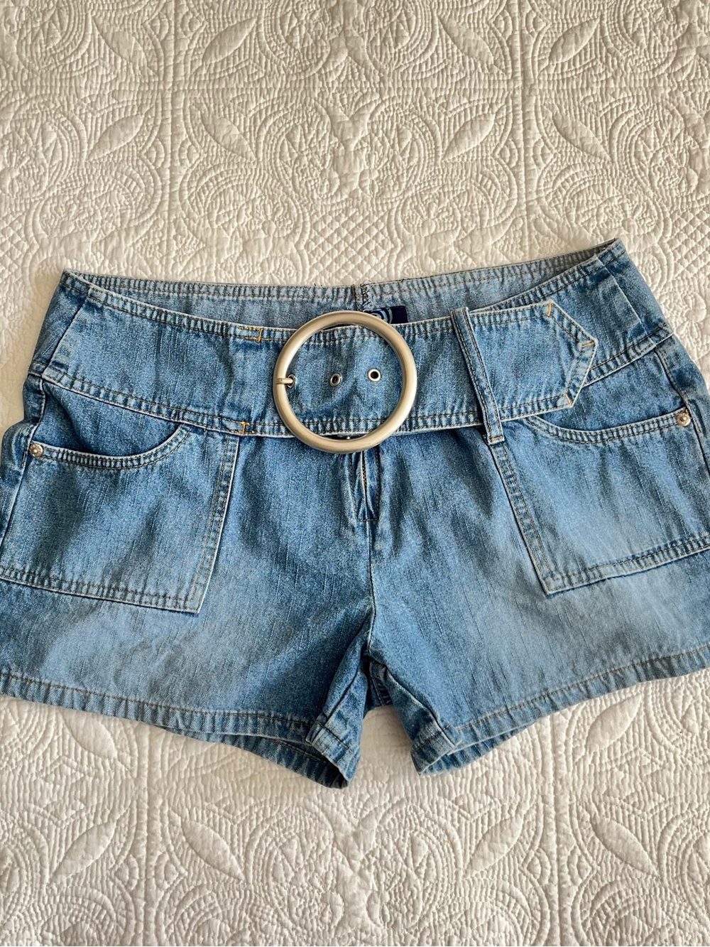 Angels Y2K Denim Women's Belted Shorts